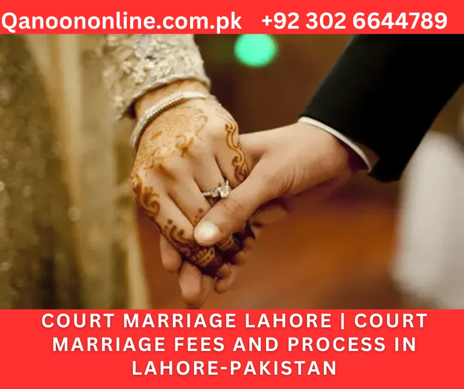 Court Marriage Fees in Lahore